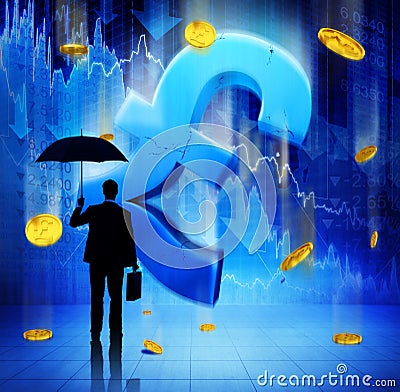 Businessman Financial Economy Currency Stock Concept Stock Photo