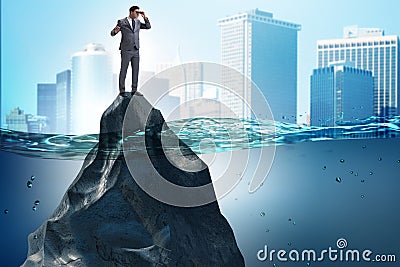 Businessman in forecasting and business planning concept Stock Photo