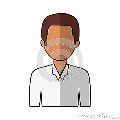 businessman formal cloth icon Cartoon Illustration