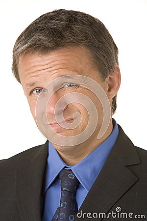 Businessman Frowning Stock Photo