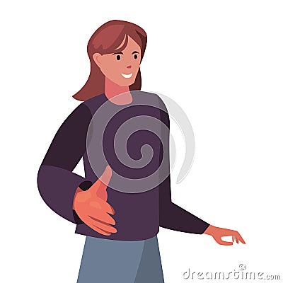 handshake icon flat design image Cartoon Illustration