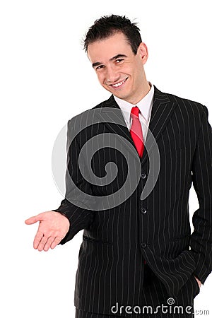 Businessman gesturing Stock Photo