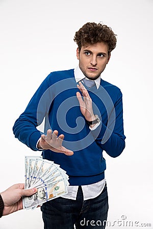 Businessman gesturing stop sign Stock Photo