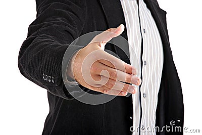 Businessman giving hand Stock Photo