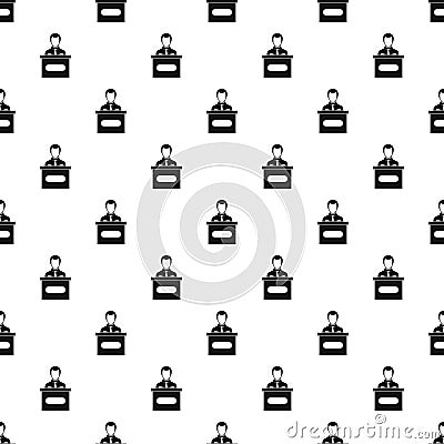 Businessman giving presentation pattern vector Vector Illustration