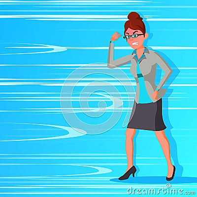 Businessman Go Against Wind Blowing Vector. Against Obstacles. Opposite Direction. Opponent, Strategy Concept. New Idea Vector Illustration