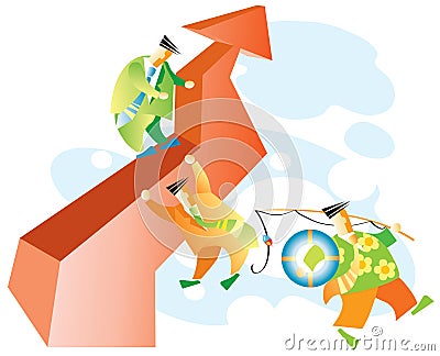 Businessman goes on leave Vector Illustration