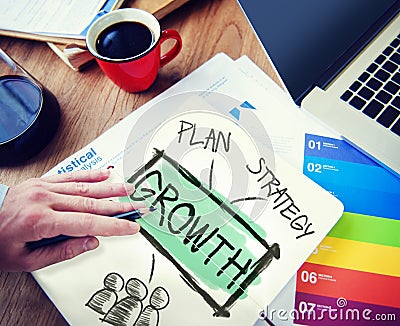 Businessman Growth Ideas Strategy Teamwork Concept Stock Photo