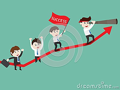 Business concepts, Growth of progressive business Vector Illustration