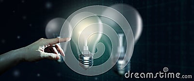 Creative and innovation inspiration. Business Bright idea concept Stock Photo