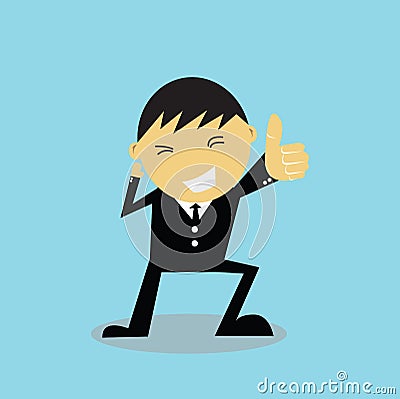 Businessman hands congratulating Cartoon Illustration