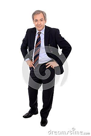 Businessman with hands on his hips Stock Photo