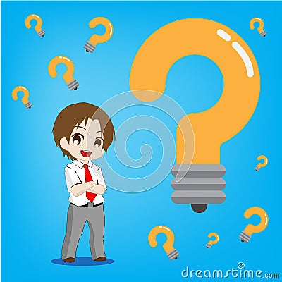 Businessman have good idea.He can solve many problem.He is the best Vector Illustration