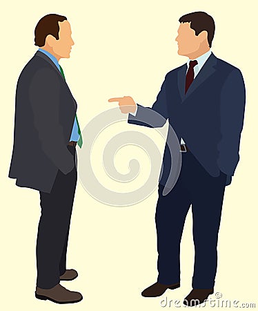 Businessman Having Conversation Vector Illustration