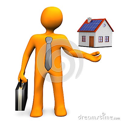 Businessman House Stock Photo