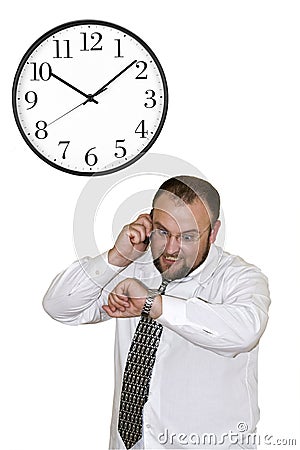 Businessman in a hurry Stock Photo