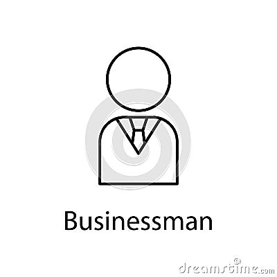 businessman icon. Element of web icon with name for mobile concept and web apps. Detailed businessman icon can be used for web and Stock Photo