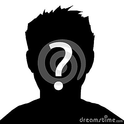 Businessman icon. Incognito, unknown person, silhouette of man on white background Vector Illustration