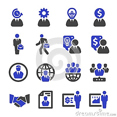 businessman icon set Vector Illustration