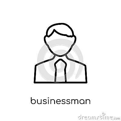 Businessman icon. Trendy modern flat linear vector Businessman i Vector Illustration