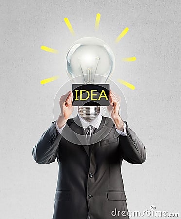 Businessman with an idea Stock Photo