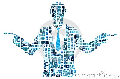 Businessman info-text graphics Stock Photo