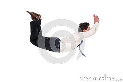 Businessman jumping Stock Photo