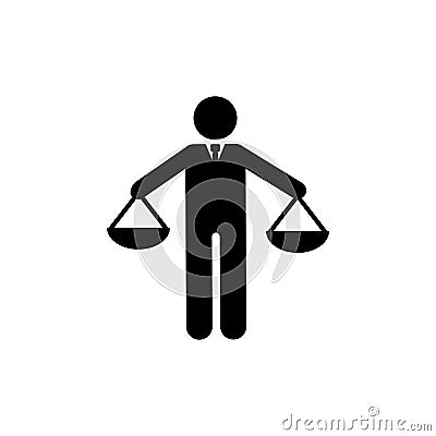 Businessman, justice icon. Element of businessman pictogram icon. Premium quality graphic design icon. Signs and symbols Stock Photo