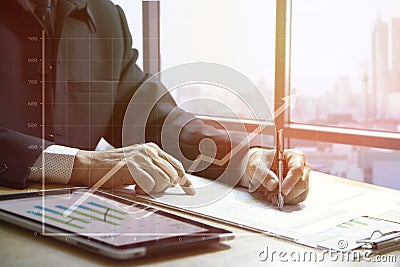 Cash flow analysis and business growth Stock Photo