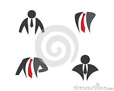 Businessman logo illustration Cartoon Illustration