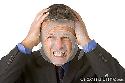 Businessman Looking Stressed Stock Photo