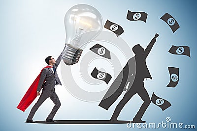 Businessman in money making idea concept Stock Photo