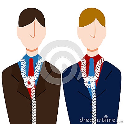 Businessman Noose Vector Illustration