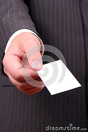 Businessman offering business card Stock Photo