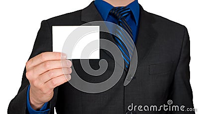 Businessman offering business card Stock Photo