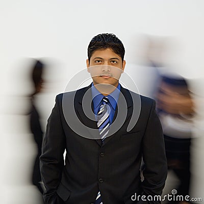 Businessman with others Stock Photo