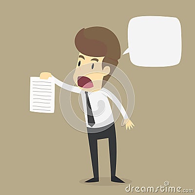 Businessman paper manager.Vector Esp10 Vector Illustration