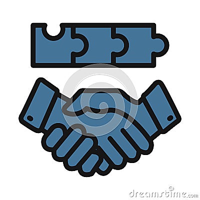 businessman Partner line isolated vector icon can be easily modified and edit Stock Photo