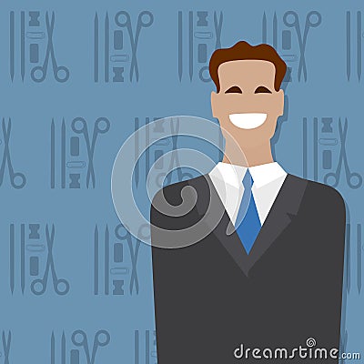 Businessman, people occupation. Vector Vector Illustration