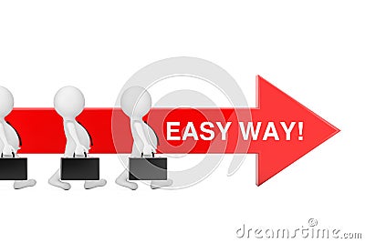 Businessman Persons Walk Forward in Direction of Red Progress Ar Stock Photo