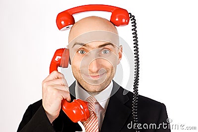 Businessman on the phone Stock Photo