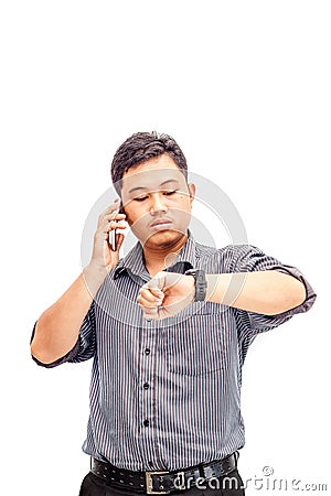 Businessman on the phone Stock Photo
