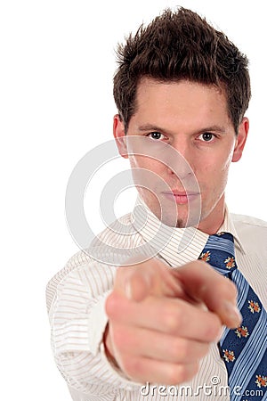 Businessman Pointing Stock Photo