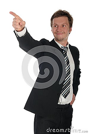 Businessman Pointing Stock Photo