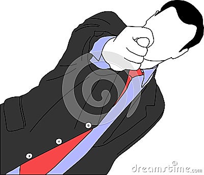 Businessman pointing finger Vector Illustration