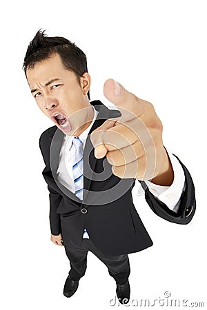 Businessman pointing you Stock Photo