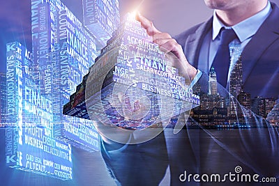 The businessman in ponzi scheme concept Stock Photo