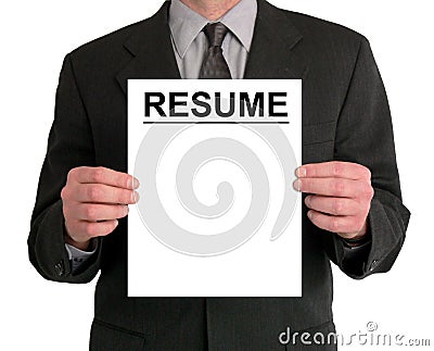 Businessman Presentation (Resume) Stock Photo