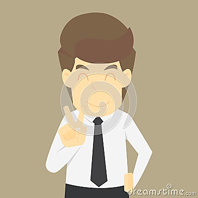 A businessman proud in work Vector Illustration