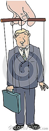 Businessman puppet Vector Illustration